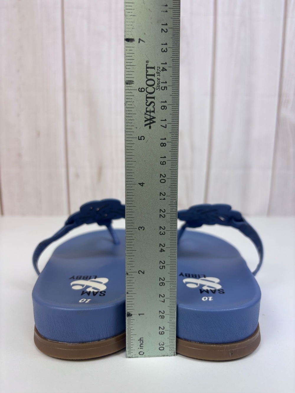 Sam & Libby Alexandra Floral Thong Flip Flop Sandals Slip-On Medallion Blue 10 - Picture 13 of 13